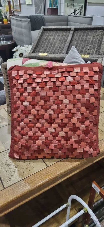 Pier 1 Red Woven Accent Pillow
