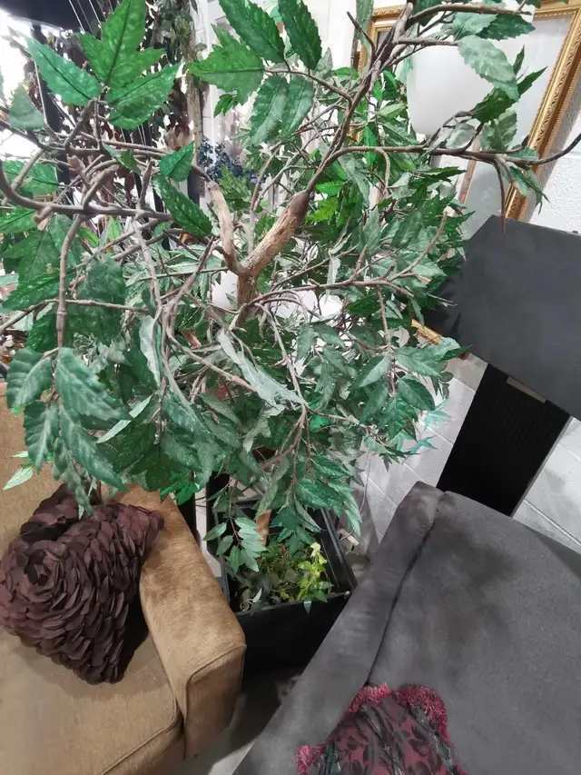 Artificial Faux Tree in Black Planter