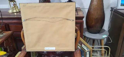 Asian Landscape Art in Bamboo Style Frame