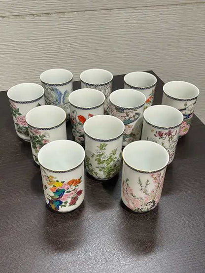 Vintage Floral Sake Cups