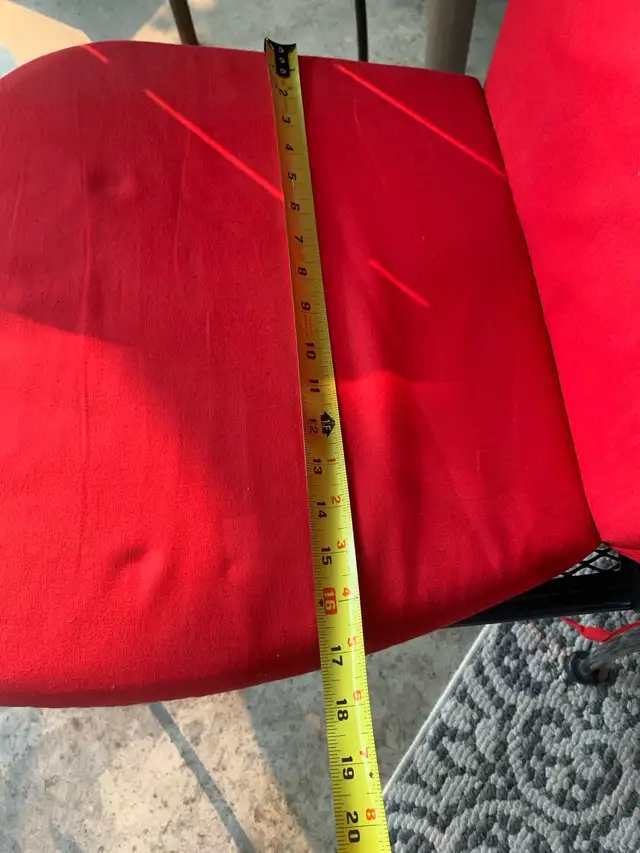 Red soft patio cushions (set of 8)