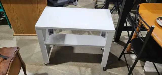 White Metal Rolling Utility Cart