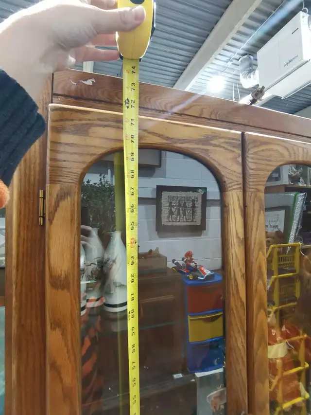 Light up Oak Display Cabinet - house of Braemore