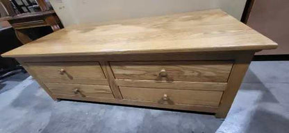 Oak Coffee Table with Four Drawers