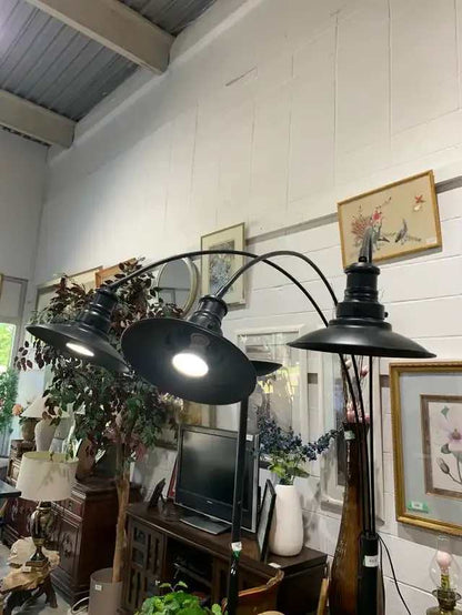 Three-Light Industrial Floor Lamp