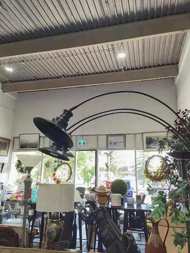 Industrial 3-Light Arc Floor Lamp
