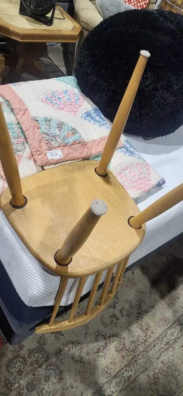 Wooden Spindle Back Chairs - 4 Available