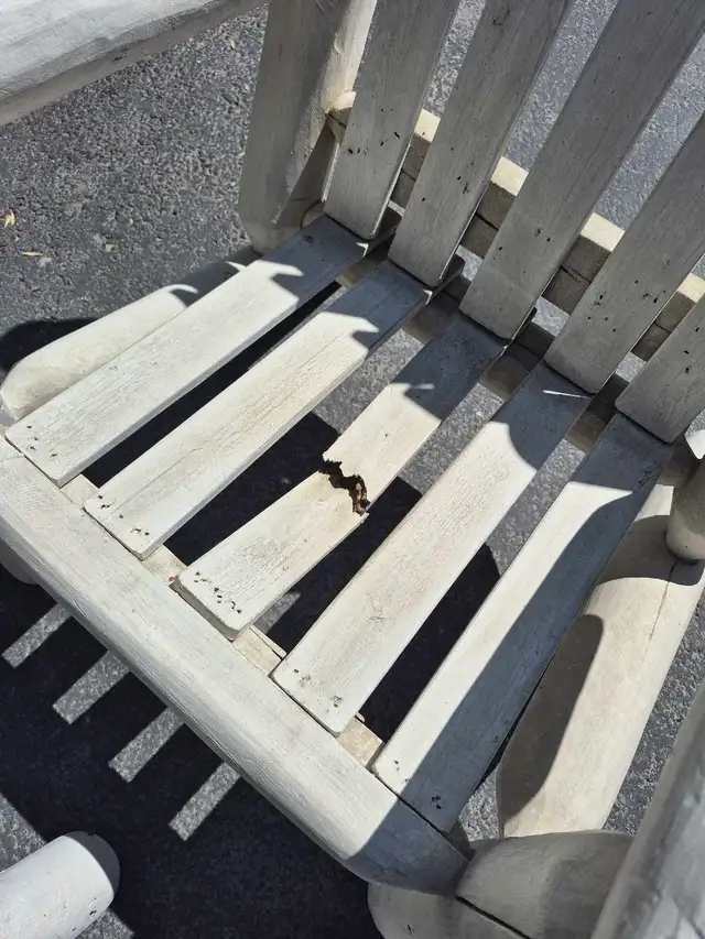 White Log Chairs and Table Set
