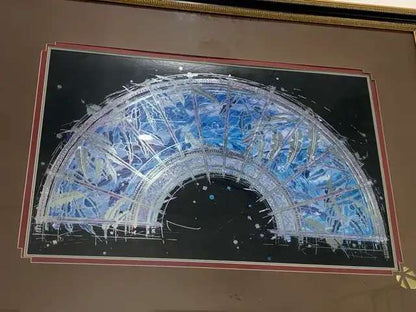 Abstract “Olan Fa” Fan Framed Print