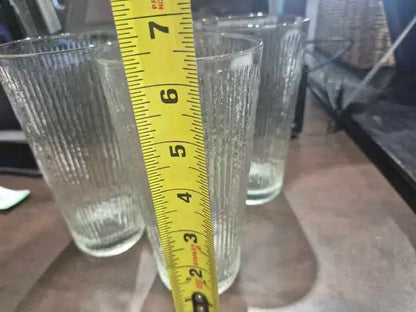 Jeanette-Styled Ribbed Glass Tumblers