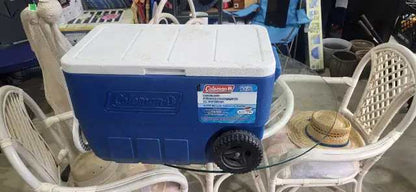 Coleman Cooler 47L - Blue - stains on lid