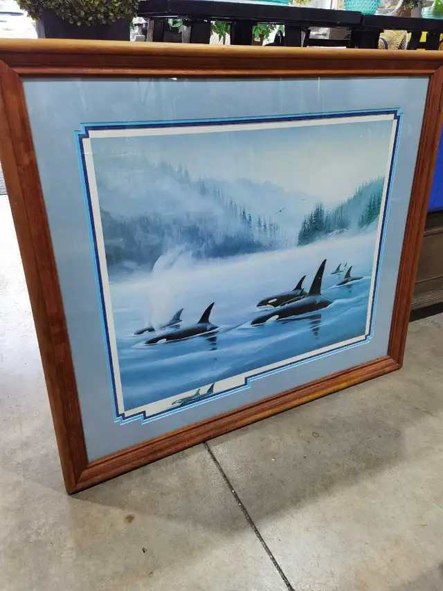 Authentic Wyland Orcas Limited Edition Print 1985