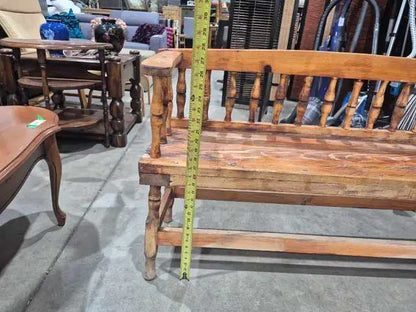 Solid Wood Spindle Bench