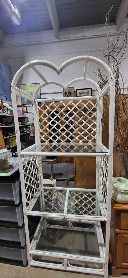Wicker Shelving Unit - McGuire Style with 3 Shelves