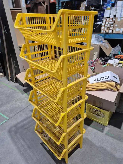 Yellow Plastic Utility Storage Shelf