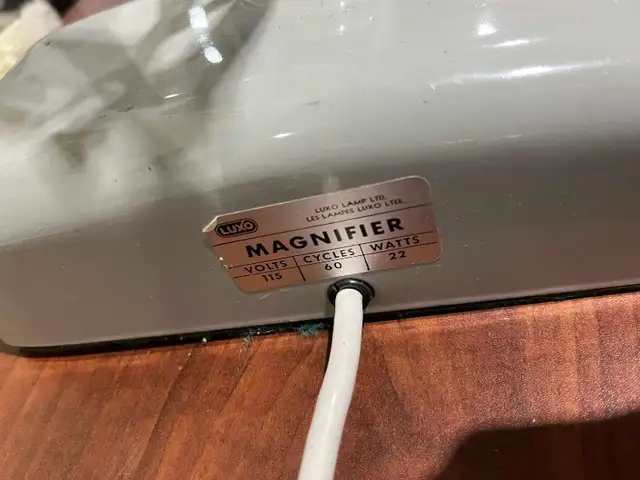 Luxo Magnifier Desk Lamp - With Spare Bulb