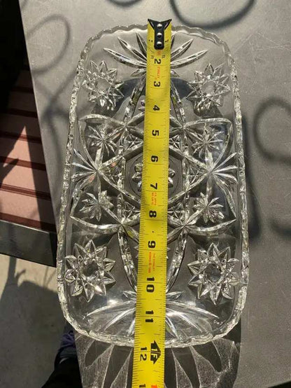 Vintage Crystal Serving Trays - 2 available