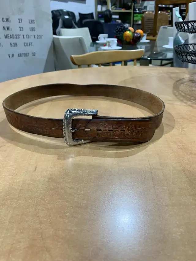 Western Leather Belt Size S/M