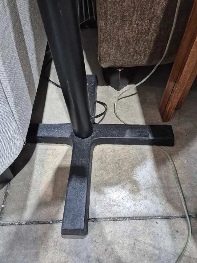 Black Three-Arm Arc Floor Lamp - 7 Feet Tall