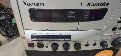 Venturer Karaoke Machine with 2 Mics - Power tested