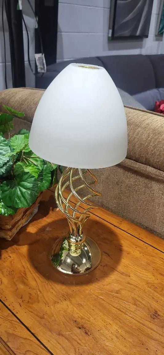 PartyLite Gold Tone Tealight Table Lamp