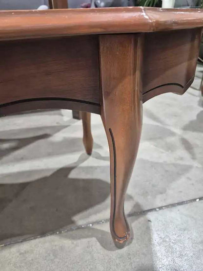 Vintage Wood Oval Coffee Table
