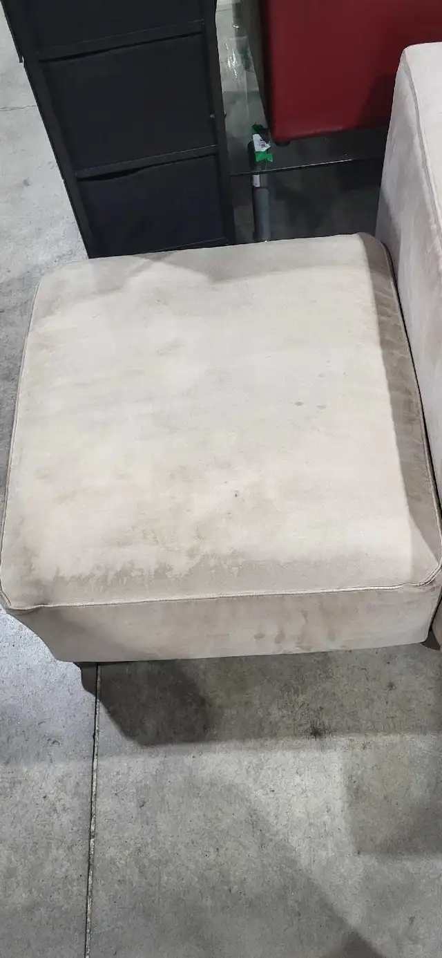 Beige Armchairs with Ottoman - Set of 3