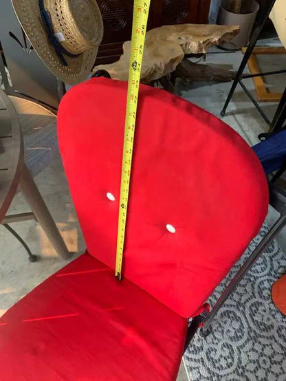 Red soft patio cushions (set of 8)