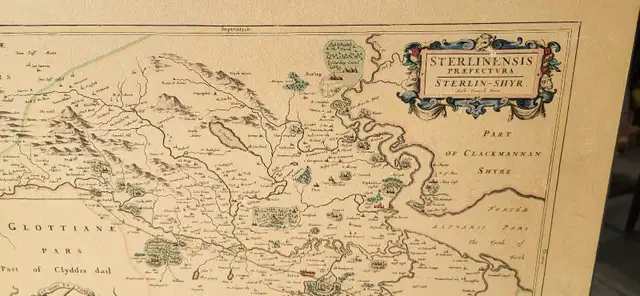 Vintage Sterlinensis Prefectvra Map Print