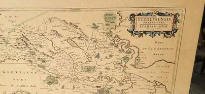 Vintage Sterlinensis Prefectvra Map Print
