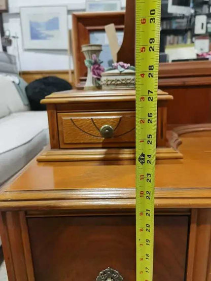 Vintage Wooden Vanity with Mirror