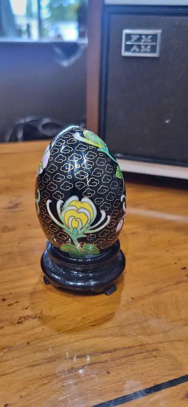 Cloisonné Egg with Stand