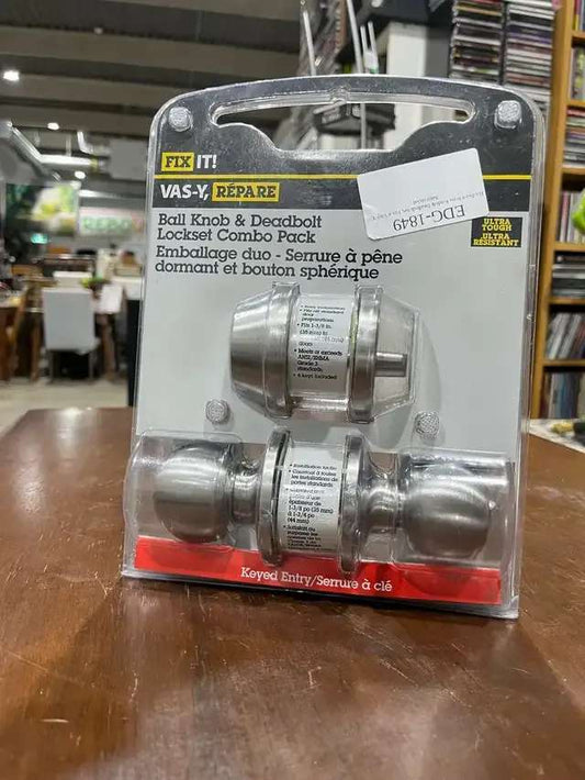 Fix It! Ball Knob & Deadbolt Lockset Combo Pack