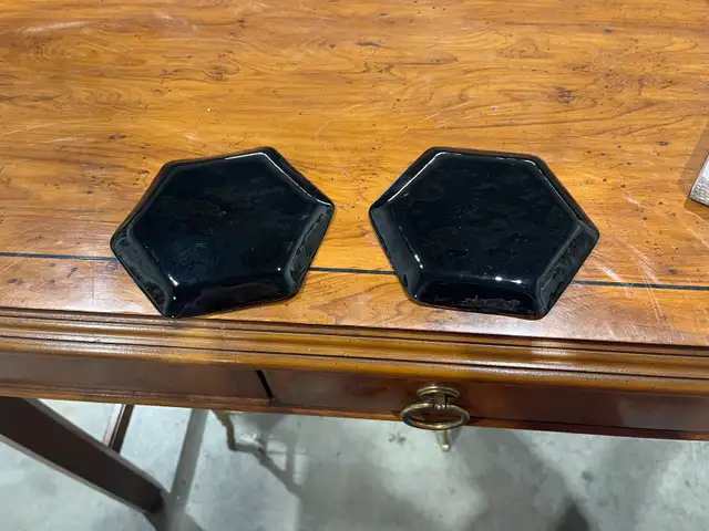 Vintage Hexagonal Glass Dish Set