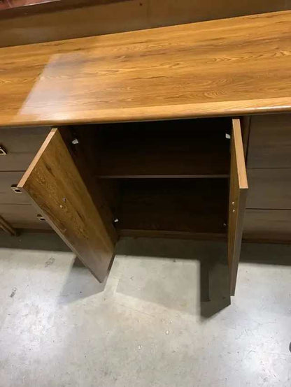 Oak Dresser with 6 drawers and 2 shelf cupboard