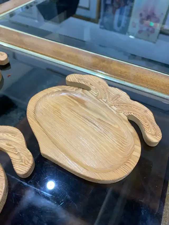 Set of 5 Wooden Turnip Shaped Coasters