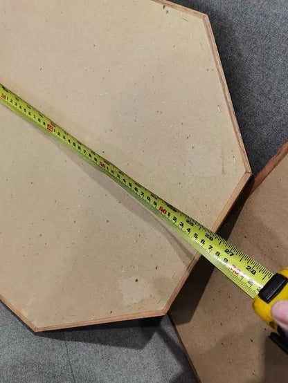 Octagonal Wood Framed Mirrors (set)