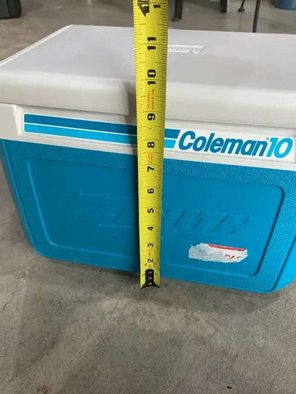 Coleman Zenith 10 Portable Cooler - Blue and White, Compact Size