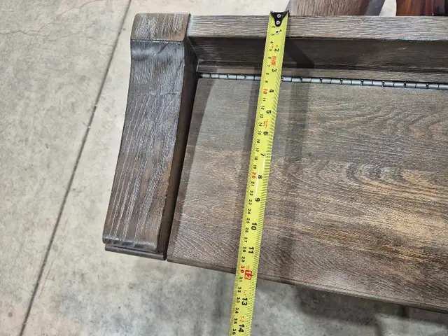 80" Wood Storage Bench with 2 Compartments
