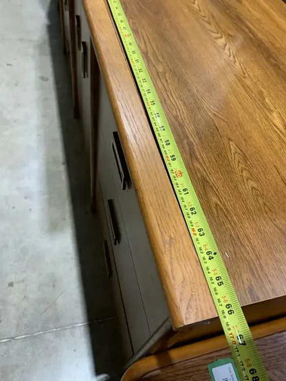 Oak Dresser with 6 drawers and 2 shelf cupboard