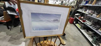 Landscape Print with Gold Frame