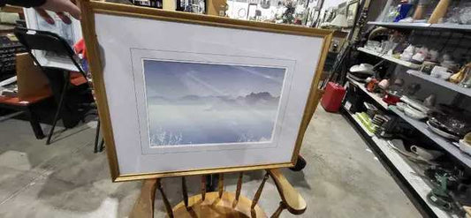 Landscape Print with Gold Frame