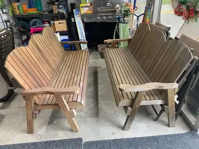 Outdoor Cedar Garden Bench - 2 Available