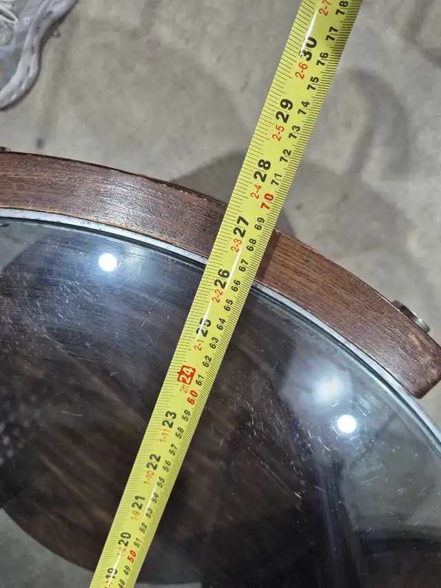 Round Glass and Netted Side Tables - $85 Each