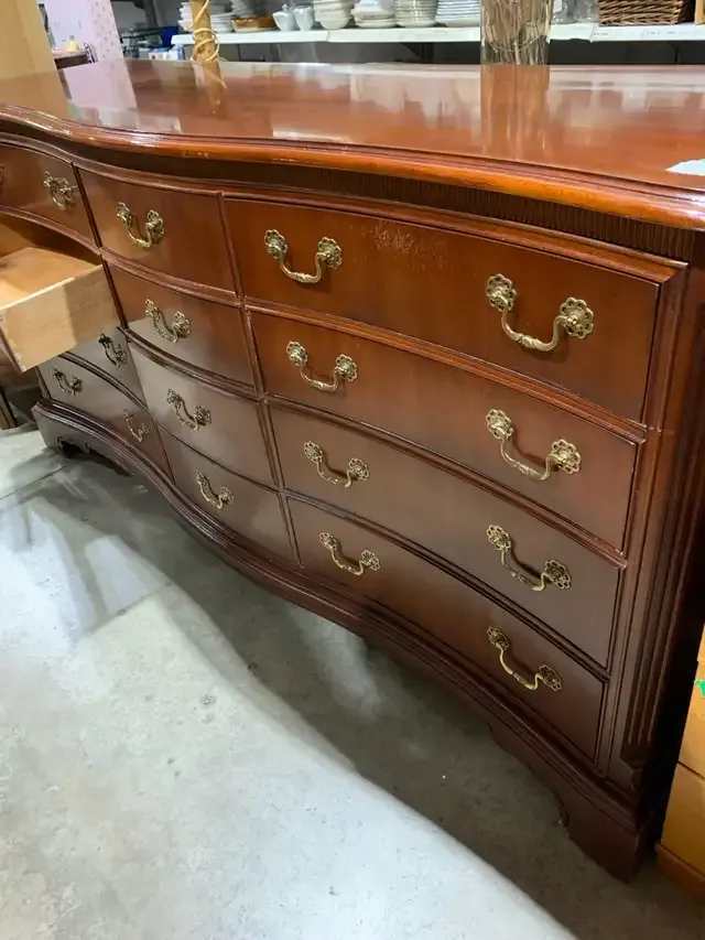 12 Drawer Dresser with Curved Front