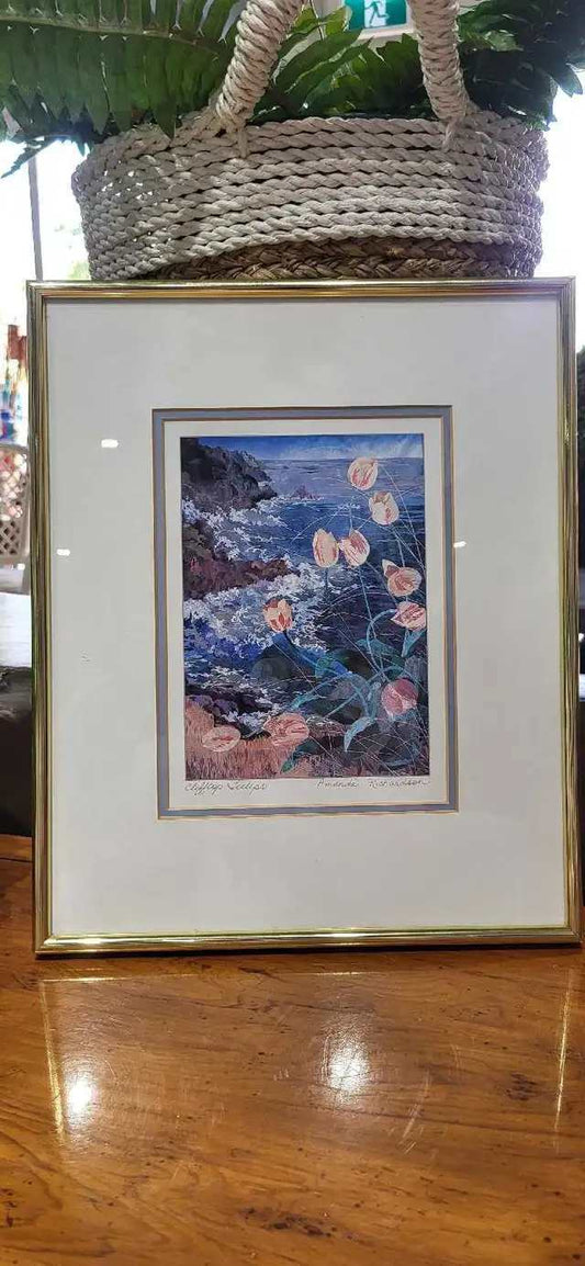 Amanda Richardson Clifftop Tulips Framed Art 11x13