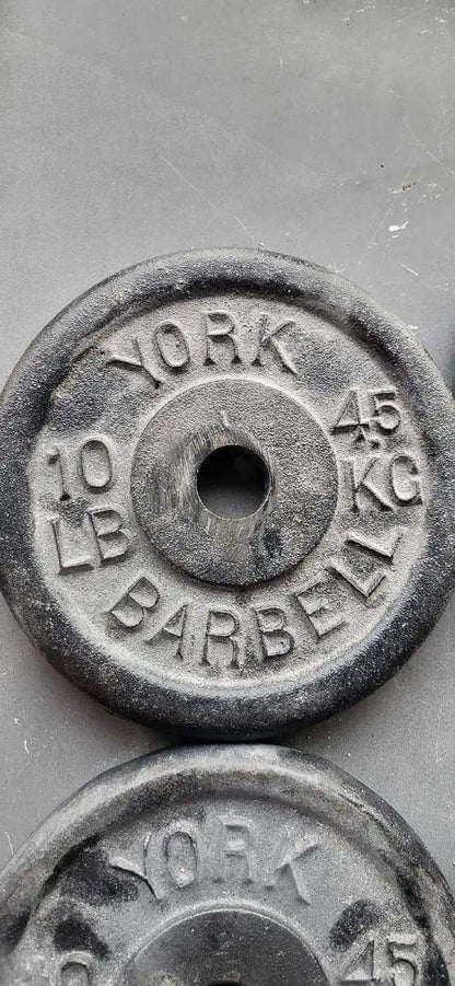 York Barbell 10 lb Weight Plates set of 4