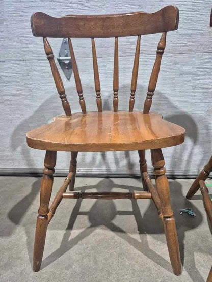 Vintage Wooden Spindle Chairs - 2 Available