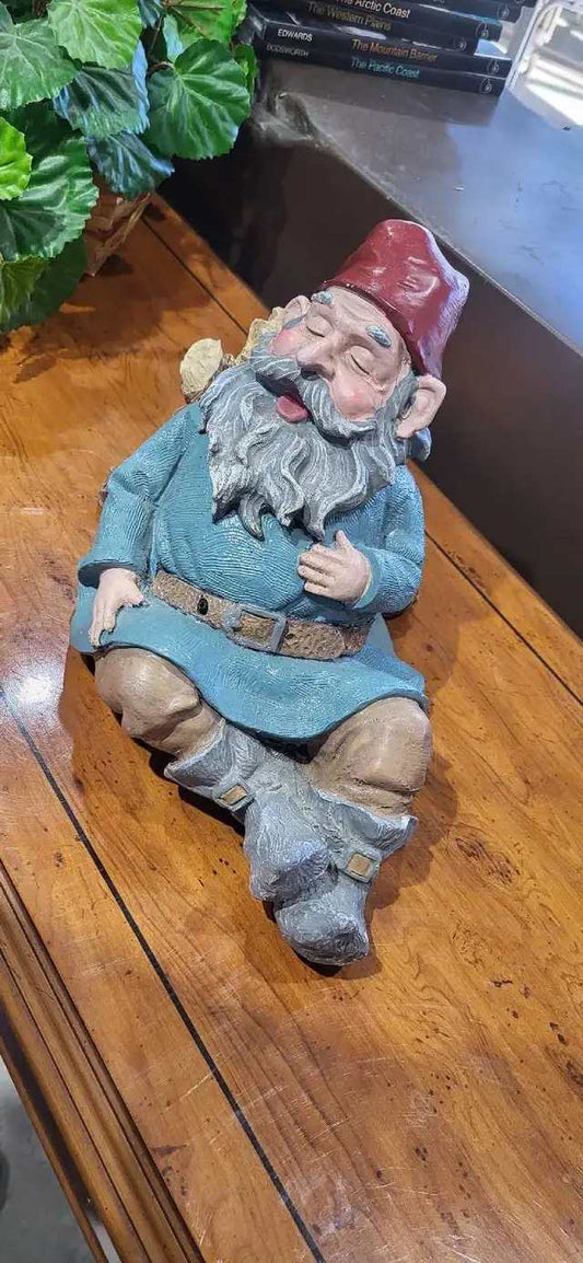 Toad Hollow Garden Gnome - "Snoring Merlin"