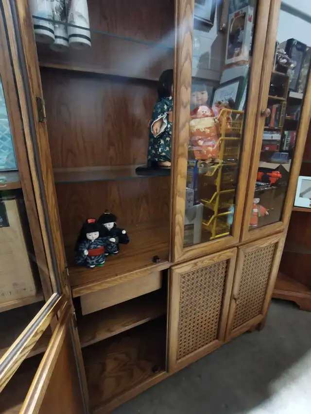Light up Oak Display Cabinet - house of Braemore